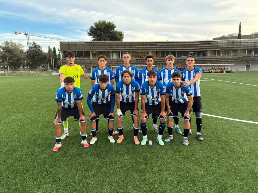 El Juvenil A de l’Espanyol empata en un camp complicat i manté el lideratge en solitari