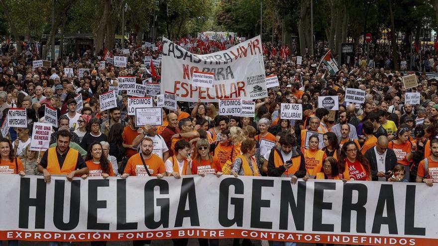 La vaga general de l’11 de novembre divideix l’opinió dels espanyols sobre l’habitatge